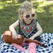 fox print black and white baby toddler dress Supayana
