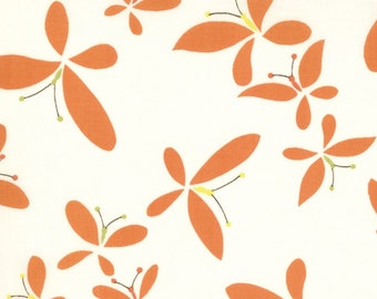 Moda Chrysalis by Sanae Release Cream Orange cotton Fabric by the yard 32422-17
