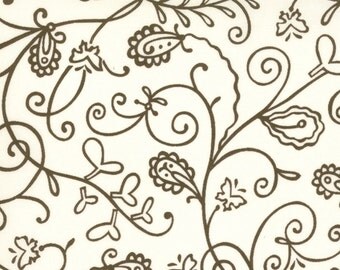 Moda Chrysalis by Sanae Vines Cream Brown cotton Fabric by the yard 32423-25