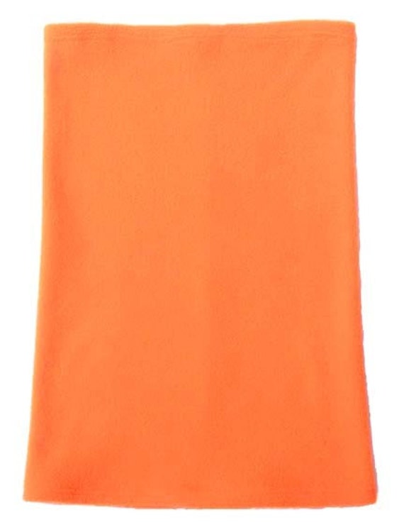 Blaze Orange Extra Long Fleece Neck Warmer Safety Gaiter