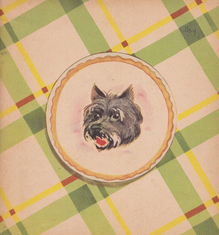 Pie Face vintage 1947 book cairn terrier