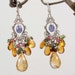 Citrine Tormaline tanzanite Chandelier Earrings