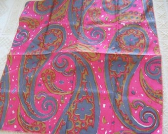 Vintage Vera Neumann Paisley Silk Scarf