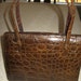 Vintage 50s 60s Alligator Handbag Purse