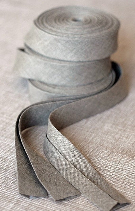 Linen bias tape 3 meters natural