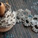 Hand Crocheted Linen Edging, Lace Trim -- natural linen