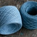 Linen yarn thread -- two balls -- blue