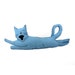 decorative pillow, cat pillow, animal pillow, light blue flying cat shaped big pillow