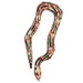 catnip toy snake -orange & ivory floral striped- cat toy