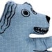 blue grey circle patterned dog shaped big pillow