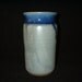 small vase in matte blue with glossy navy