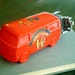 Vintage Avon Volkswagen Red Love Bus After Shave Glass Bottle