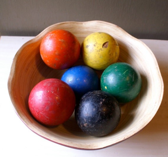 Vintage Wood Croquet Balls