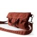 The Paperback in red waxed canvas