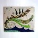 RESERVED for Michiko - Layers of Earth - Original Fabric on Wood art
