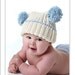 Sweet Baby Portrait Pom-pom Hat Custom Colors and Sizes