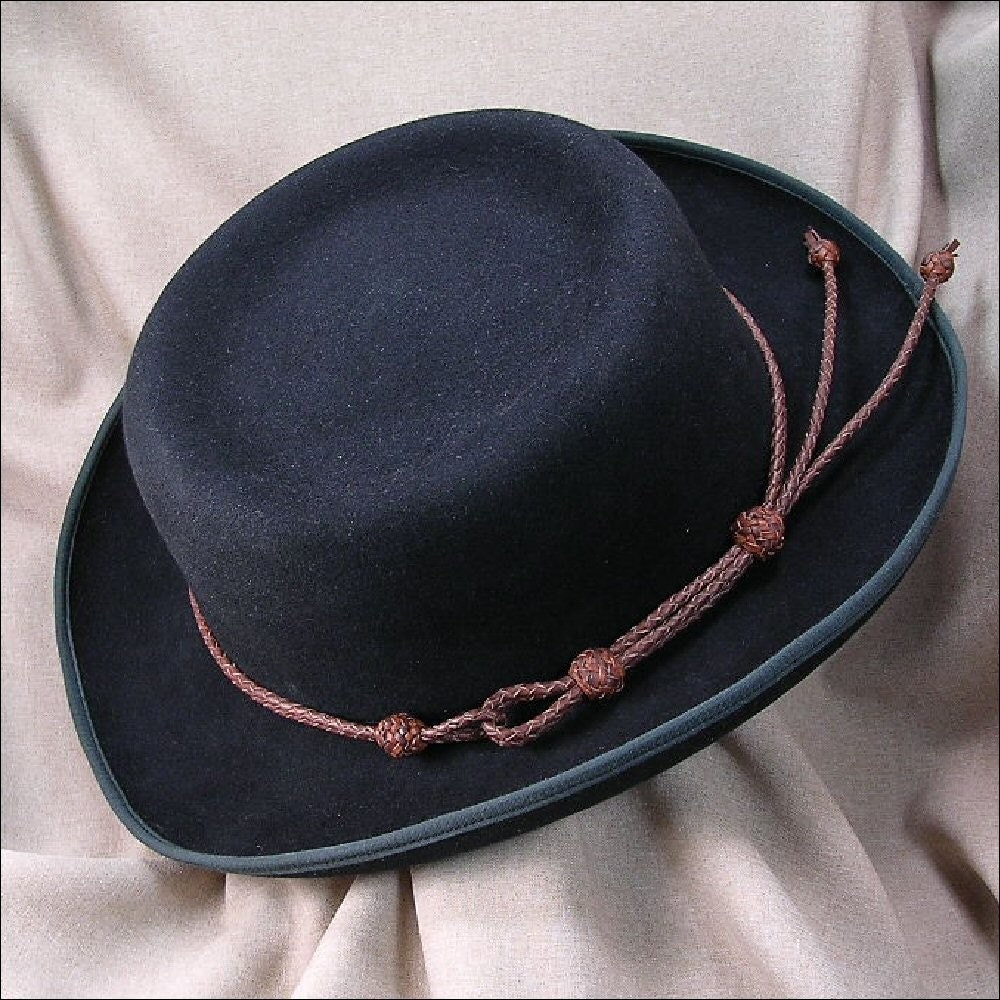 Braided Kangaroo Leather Hat Band