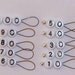 Snag Free Stitch Markers Numbers 10 to 100 Set of 10 Medium Loop No Frill
