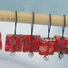 Medium Loop SnagFree Red Millefiori Stitch Markers Set of 8