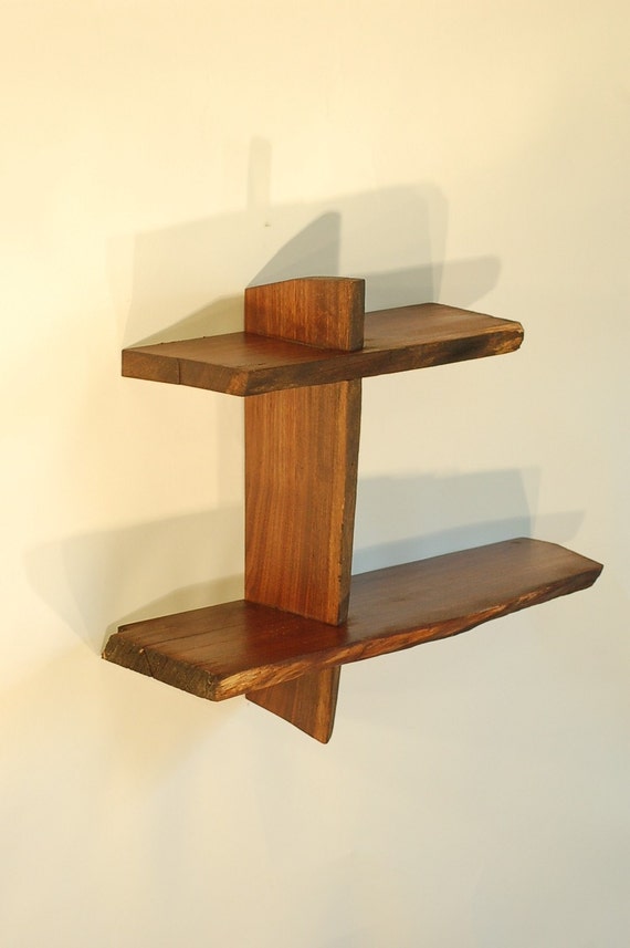 No. 20 Walnut Live Edge Hanging Shelf