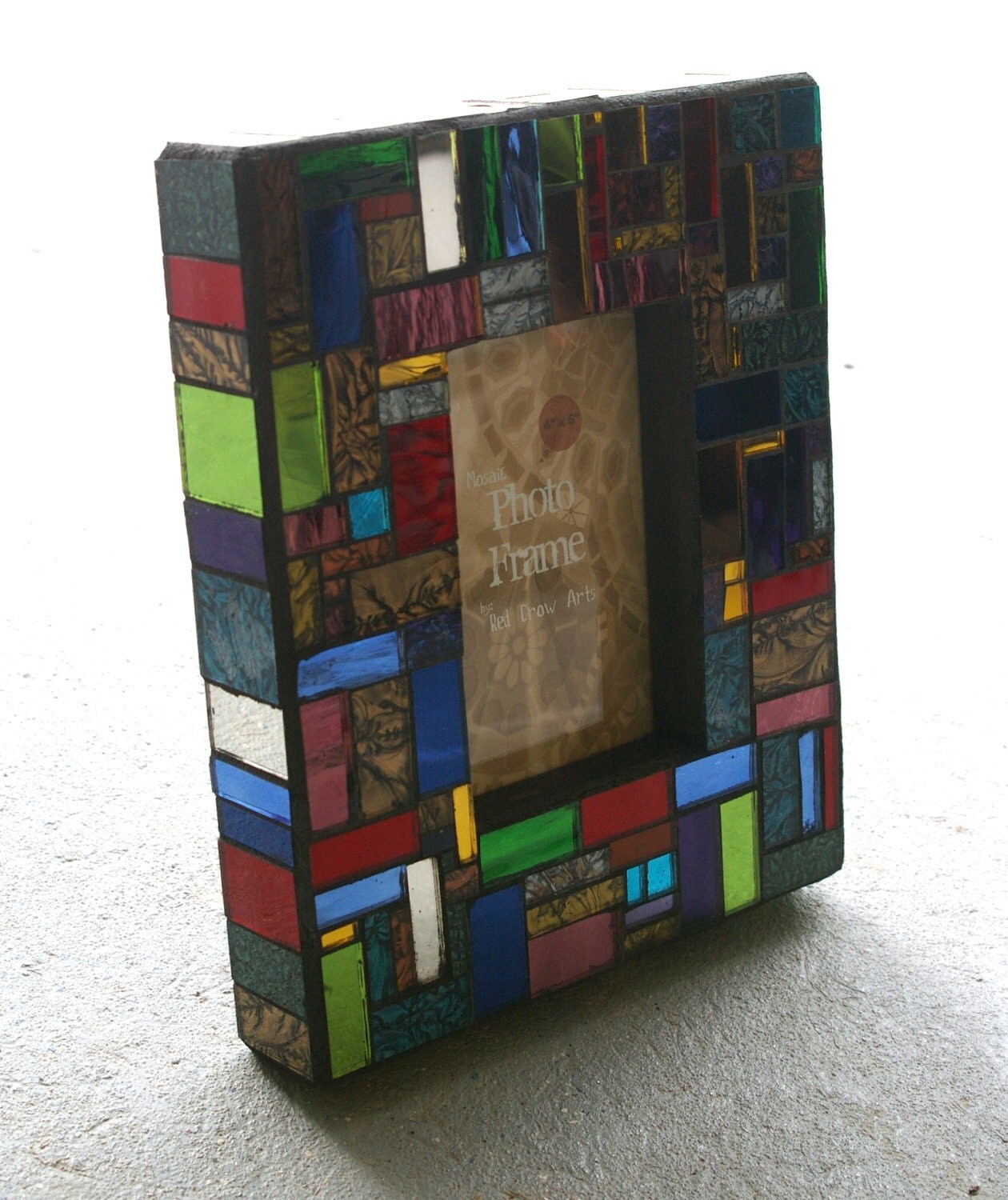 Mosaic Picture Frame by Red Crow Arts by RedCrowArts on Etsy