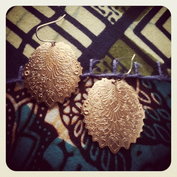 Golden Leaf Earrings