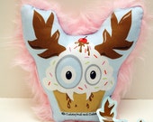 Cupcake Monster Pillow - Small Pink