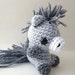 Grey Pony Amigurumi Doll