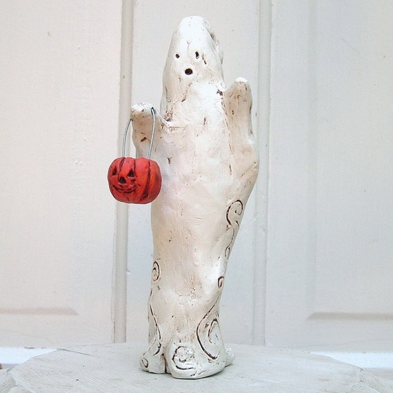 Halloween Graveyard Ghost Papier Mache