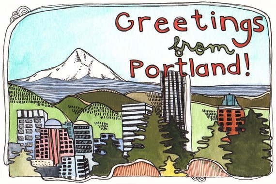 Set of 3 Portland Oregon Postcards