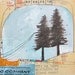 Cyber Monday Sale Etsy - Mixed Media Encaustic Painting - Tree Huggers