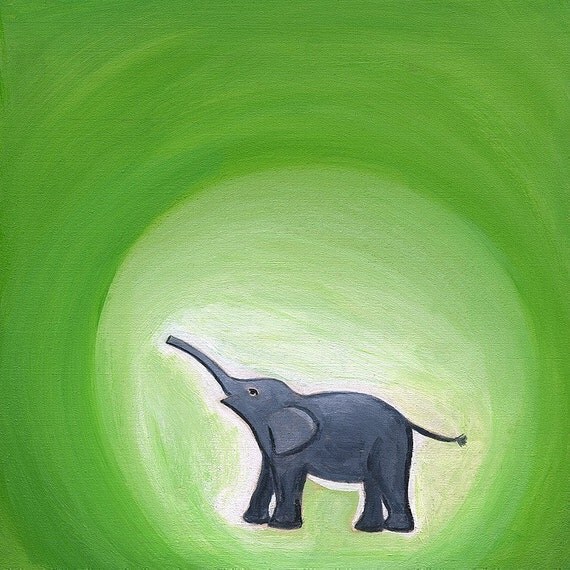 Items similar to lucky elephant print on Etsy