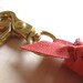 Coral Leather Tassel w/ Clip