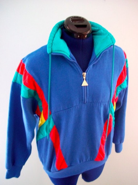 90s Neon Pullover Sweatshirt Windbreaker