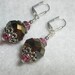 Rootbeer and Raspberry Earrings Swarovski Crystal earrings in Silver