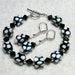Black and White Bracelet Cube Bracelet Black Earrings