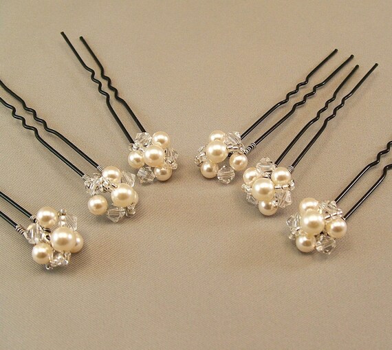 Items similar to Wedding  Hair  Accessories  Pearl  and 