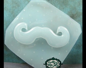 resin MOLD handle bar MUSTACHE 75x28mm also for polymer clay, pmc, plaster, soaps, and candles