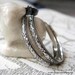 Sterling Silver Patterned Hoop Earrings Oxidized