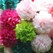 For Monica 24 OpenTissue Paper Flowers, 5.5",seafoam, blue