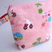 Flat Bottomed Zippered Pouch with Swivel Hook-Imported Japanese Fabric