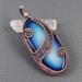 Demon in the Dark - Blue Agate and Oxidized Copper Pendant