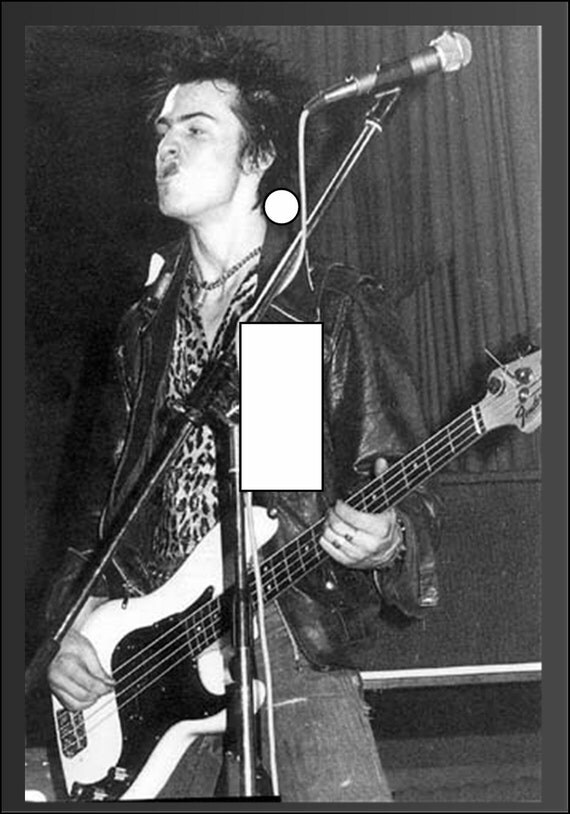 Sid Vicious playing the bass Light Switch Cover single toggle