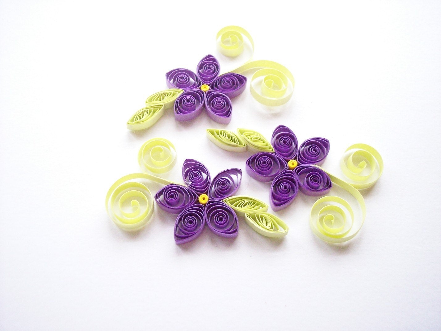 Quilled Purple Flowers