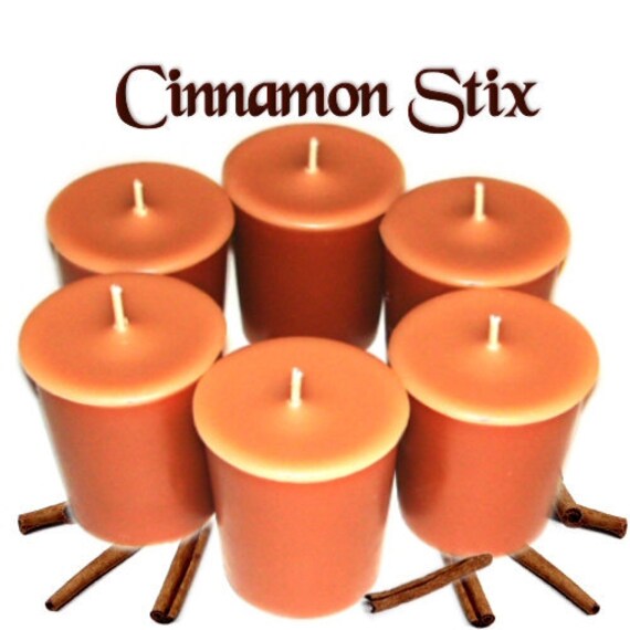 6 Cinnamon Stix Votive Candles Spicy Scent