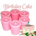6 Birthday Cake Votive Candles Vanilla Scent