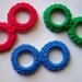 NEW - Double Ring Cat Toys in Primary Colors