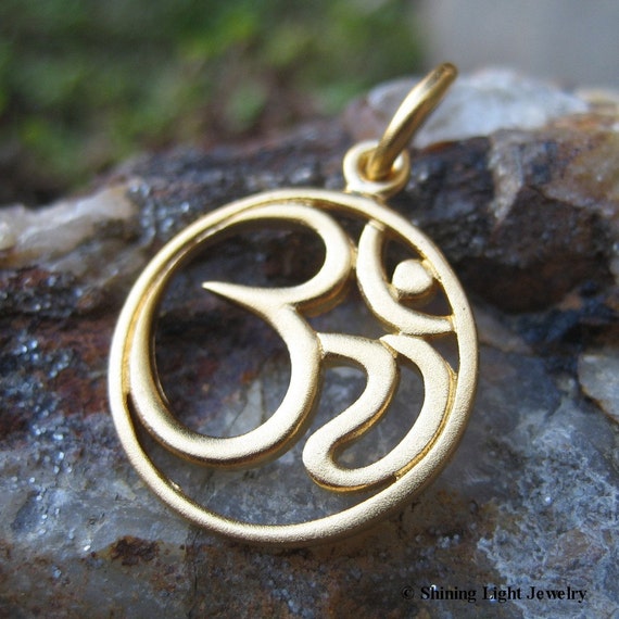 Gold Om Symbol Charm Aum