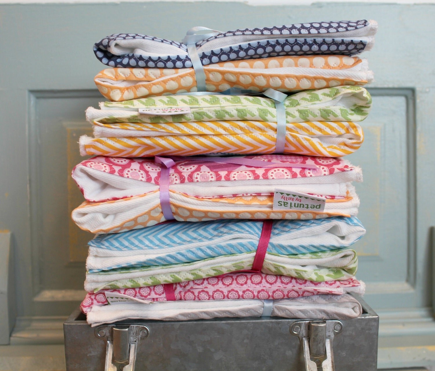 BURP CLOTH set of 2 by PETUNIAS exclusive