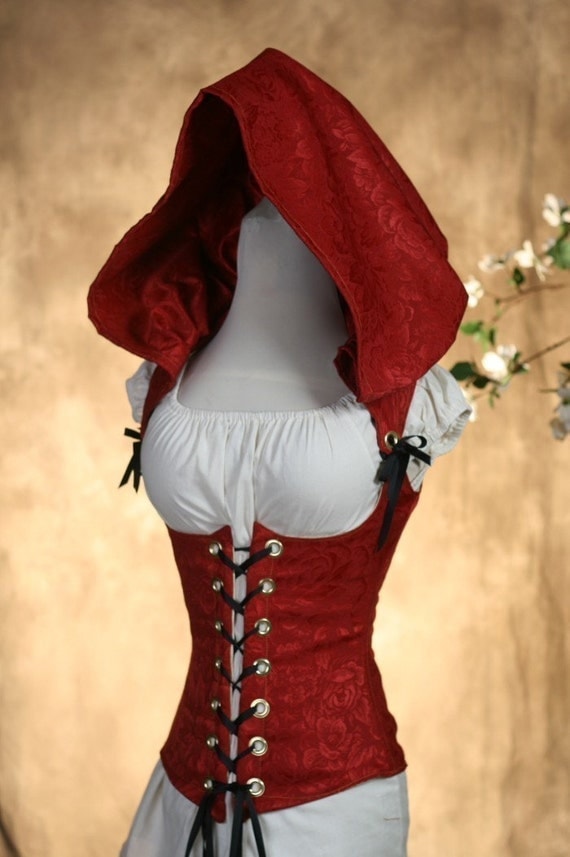 Items similar to Really Hot Red Riding Hood Corset CUSTOM FIT on Etsy